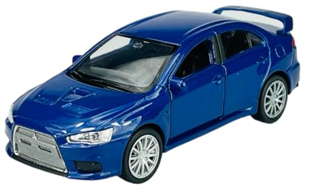 Welly Modell Auto Kompatibel mit Mitsubishi Lancer Evolution Evo X Limousine Blau Ab 2009 ca 1/34-1/39 Metal Die Cast Neu im Kasten