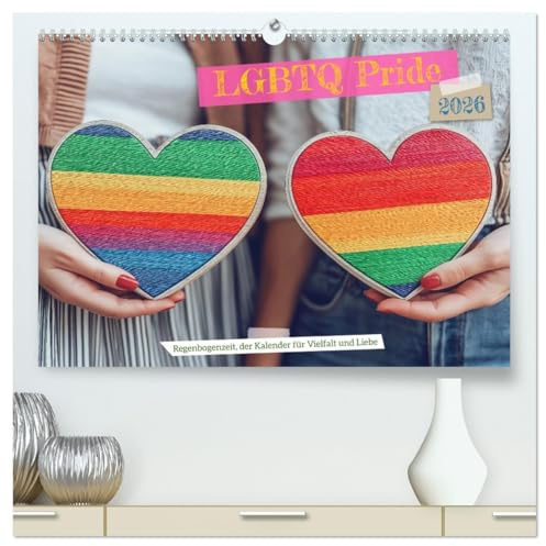 LGBTQ Pride - Regenbogenzeit, der Kalender für Vielfalt und Liebe (hochwertiger Premium Wandkalender 2026 DIN A2 quer), Kunstdruck in Hochglanz: LGBTQ ... Motiven Vielfalt feiern. (CALVENDO Menschen)