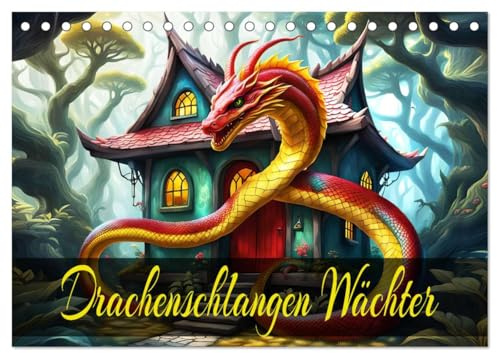 Drachenschlangen Wächter (Tischkalender 2026 DIN A5 quer), CALVENDO Monatskalender: Ein Jahr unter dem Schutz des Drachenschlangen. (CALVENDO Natur)