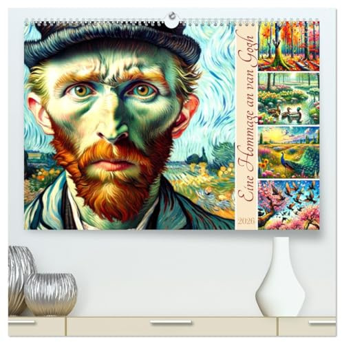 Eine Hommage an van Gogh (hochwertiger Premium Wandkalender 2026 DIN A2 quer), Kunstdruck in Hochglanz: Kunstvolle Szenen der Natur im Licht van Goghs (CALVENDO Kunst)