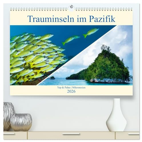 Mikronesien: Yap und Palau (hochwertiger Premium Wandkalender 2026 DIN A2 quer), Kunstdruck in Hochglanz: Trauminseln im Pazifischen Ozean (CALVENDO Natur)
