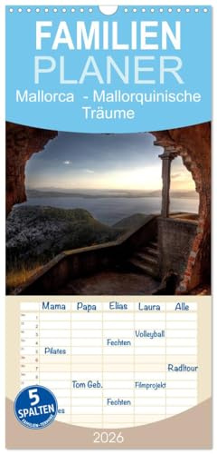 Familienplaner 2026 - Mallorca - Mallorquinische Träume mit 5 Spalten (Wandkalender, 21 cm x 45 cm), CALVENDO: Wundervolle und traumhafte Bilder von Mallorca in tollen Farben. (CALVENDO Orte)