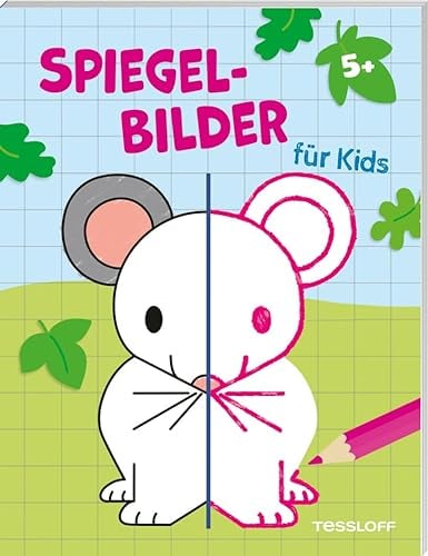 Spiegelbilder für Kids ab 5 Jahren | Zeichnen lernen mit einfachen geometrischen Formen | Für Kinder ab 5 Jahren: Malspaß mit über 30 Spiegelbildern ... und Ausmalen (Malbücher und -blöcke)