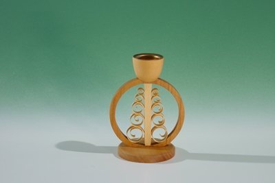 Rudolphs Schatzkiste Kerzenhalter Ring mit Spanbaum Höhe 6,5cm NEU Kerze Kerzenlicht Teelicht Weihnachten Kerzenschmuck Tischschmuck Holzschmuck Holz Seiffen Erzgebirge Dekoration