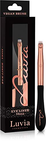 Luvia Eyeliner Pinsel Dünn - Vegan Signature VS414 Precise Flat Eye-Liner-Brush – Perfekt Für Flüssig, Creme oder Gel-Eyeliner Sowie Makelloses Auftragen von Augenbraunpuder