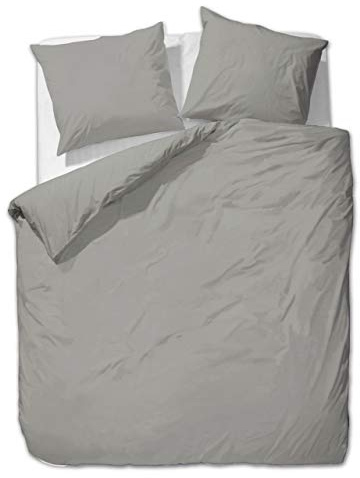 etérea Mako-Satin Bettwäsche 135x200 cm + 80x80 cm Ultra Uni Taupe | 100% Baumwolle Mako-Satin · seidig glatt · Reißverschluss · 60°C waschbar · trocknergeeignet · MADE IN GREEN by OEKO-TEX