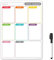 TMS A4 Magnetic Weekly Planner, Dry Wipe Fridge Calendar Whiteboard for Organising Daily Tasks, Meal Planning or Business Plans in Offices - with Dry Erase Marker Pen
