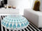 81,3 cm weiß-blaues Mandala-Bodenkissen Kissen Sitzüberwurf Gypsy Hippie Boho Bunte Baumwolle Poufs Hüllen Ombre Floral Psychedelic Charming Modern Gedruckt Yoga Schlafsaal Pfau Home Decor (nur Bezug)