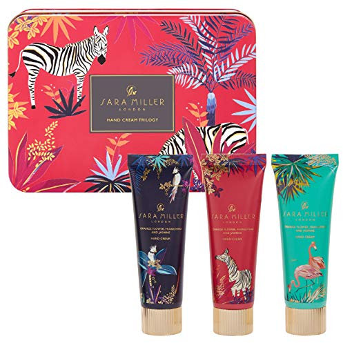 Sara Miller Tahiti Trilogy Handcreme in Blechdose Geschenkset, 260 g Tahiti 30 ml (3 Stück)