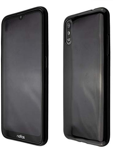 caseroxx Schutzhülle für Neffos C9 Max in schwarz – Flexibles TPU-Case aus stoßfestem Gummi, passgenaue Handy-Tasche mit Kantenschutz & rutschfestem Grip