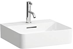 Laufen VAL Aufsatzwaschtisch, 1 Hahnloch, mit Überlauf, US geschl. 450x420, weiß, Farbe: Weiß - H8162800001041