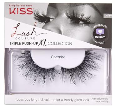 KISS Lash Couture Triple Push-up False Eyelashes, 'Halloween 02', Includes, Contact Lens Friendly, Easy to Apply, Reusable Strip Lashes