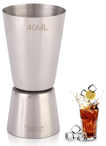 Mesureur de cocktail, mesureur de bar, mesureur de cocktail 2cl/4cl, mesureur de bar, double mesureur de cocktail en acier inoxydable, mesureur de cocktail, jigger de cocktail, mesureur de mixer