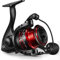 Piscifun Flame Spinnrollen, leicht, 9 + 1BB Ultra Smooth Spinn-Angelrollen, Kohlefaser, max. Zugkraft 9 kg, 500, Rot