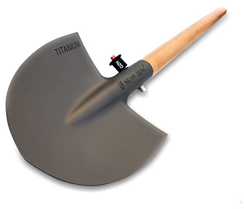 Near Zero Titanium Survival Shovel, Compact Ultralight Collapsible Camping & Backpacking Tool, Sharpened Edge for Chopping, Multi-Function Outdoor Gear