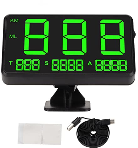 Auto-HUD, 4,5-Zoll-Auto-Universal-HUD-Display 2 Alarm USB-betriebenes Auto-Multifunktions-GPS-HUD-Messgerät 120 Km/H oder 120 MPH für Fahrzeuge