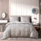 Best Linen 4 Piece Duvet Cover Set Microfiber Quilt Cover Pillow Case & Fitted Sheet Complete Bedding Set Easy Care Machine Wash Anti Allergic (Beige, Super King)
