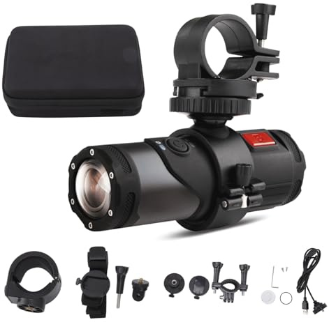 ASHATA 4K HD WiFi wasserdichte Actionkamera, 170° Weitwinkel Sportkamera mit Fahrradhalterung und G-Sensor, Outdoor-Videorecorder für Fahrrad, Motorrad, Tauchen
