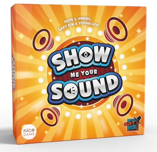Nice Game Publishing Show Me Your Sound - Ratespiel - 2-8 Spieler - Ab 7+ Jahre - Familienspiel - Gesellschaftsspiel - Partyspiel - 20-30 Minuten - Ideal als Reisespiel, Mitbringspiel & Geschenk