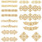 NBEADS 16 Stück Stickerei Spitzen Blumen Patches, Aufnäher Zum Aufbügeln Aufnäher Goldene Blumenapplikationen Für Hochzeitskleid Dekoration, Reparatur Kleidung Rucksäcke Jeans Mützen