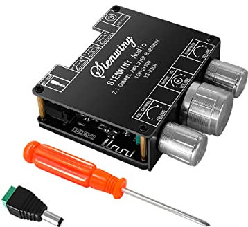 AIDIRui -E30H 2.1 Channel Bluetooth 5.1 Amplifier Board 15Wx2 + 30W Dual Channel Stereo Subwoofer Audio Amplifier Module DC9-24V