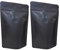 Pasotim 100Pcs Foil Coffee Valve Zipper Closure Bag Vertical Foil Coffee Bean One-Way Valve Bag Packaging Bag 250G Black