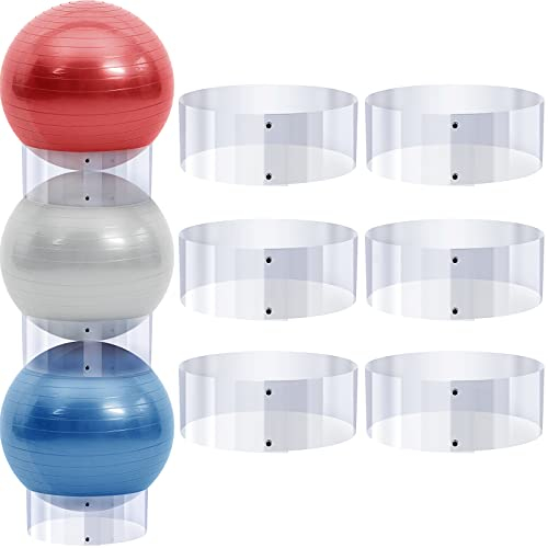 6 Stück Gymnastikball-Halter, Yoga-Ballhalter, Gymnastikballständer, Stabilitätsball-Aufbewahrungs-Stapel, Übungs-Yoga-Bälle, Aufbewahrungsdisplay