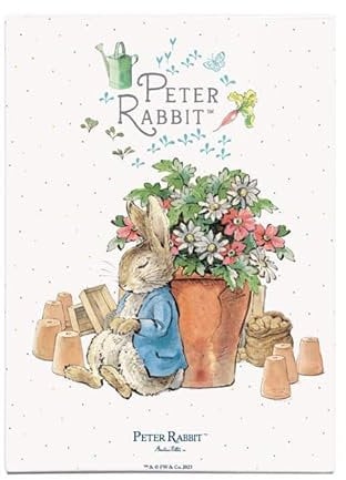 Fridge Magnet (65 x 90 mm) - Beatrix Potter - Peter Rabbit Sleeping by Flower Pots