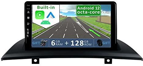 YUNTX [6GB+128GB] Android 14 Autoradio für BMW X3 E83 (2004-2012)-2 Din-[Integriertes CarPlay/Android Auto/DSP/GPS]-9” IPS 2.5D Touch-Screen-Kamera+MIC-DAB/Lenkradsteuerung/Mirror Link/WiFi/4G