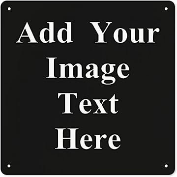 Enseigne en métal personnalisée Créez votre propre enseigne en métal en aluminium résistant aux intempéries avec votre message, texte personnalisé/logo/photo ici Enseignes de rue Cadeau fantaisie