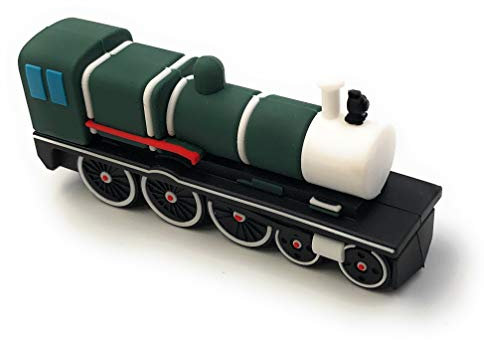 Onwomania Zug Lokomotive Lock Train Grün Funny USB Stick 8 GB USB 3.0 Speicherstick USB-Datenträger