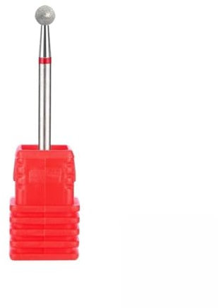 Natury Nails Fraise diamant pour tour à ongles Foret à bille ronde de 4 mm pour tour à ongles, manucure russe, pédicure, cuticules