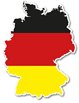 Premium Aufkleber Deutschland Kontur Fahne Flagge Sticker Autoaufkleber Waschstrassenfest und UV-Beständig