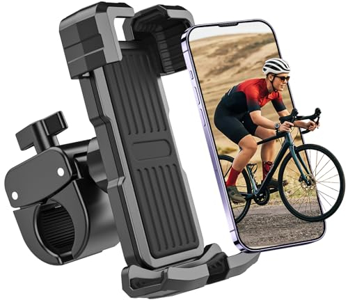 TOFURT Soporte Móvil Bicicleta Universal 360 ° Rotación Soporte Teléfono Smartphone Manillar Moto para iPhone, Samsung y Todos los teléfonos móviles de 4.5-7.0 Pulgadas