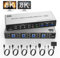 8K@60Hz Displayport USB 3.0 KVM Switch 2 Monitore für 4 Computer 8K@60Hz 4K@144Hz, DP1.4 Dual Monitor Displayport KVM Switch 4 Ports mit Audioausgang und 3 USB 3.0, 8K DP Monitor Switch für 4 PCs