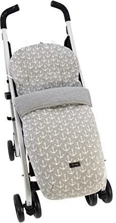 Saco Silla de Paseo Universal Rosy Fuentes- Saco Carrito Bebé - Funda de silla de paseo - Equipado para ser Ajustado perfectamente -Gris