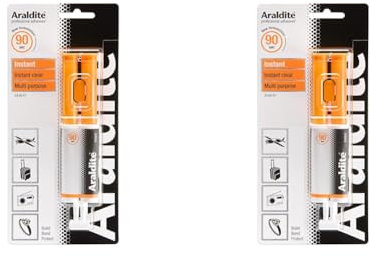 Araldite ARL400012 Instant Epoxy Syringe 24ml (Pack of 2)