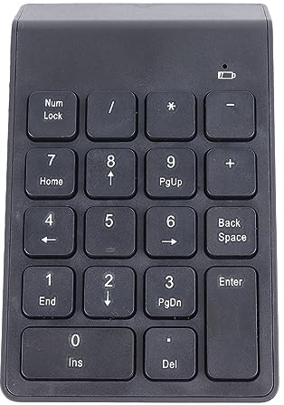 VBESTLIFE Drahtlose Nummernblöcke, Ziffernblock Numpad 18 Tasten Tragbare Bluetooth 5.0-Finanzbuchhaltungs-Nummerntastatur für den Geschäftlichen und Täglichen Gebrauch