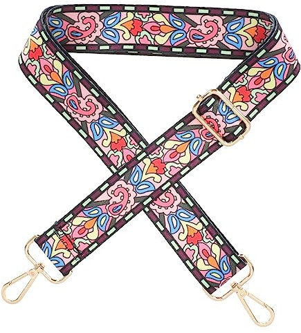 CORHAD Adjustable Banjo Belt Banjo Shoulder Strap Gold Hook Vintage Music Instrument Strap