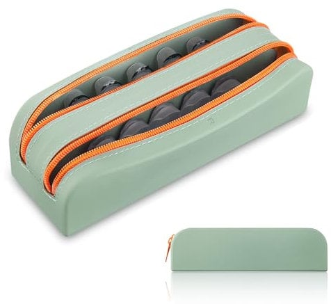 Aitime Travel Contact Lens Storage Case Kit with Labeled R & L( Grey)