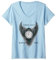 Damen Tempus Fugit Memento Mori Uhr Flügel Stoische Philosophie T-Shirt mit V-Ausschnitt