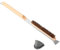 LOPYXBR Pizzaofen Bürste, 53,5x19,5x4 cm Pizzastein Bürste mit Schaber, Kokosfaser, Abnehmbarer Holzgriff, Metal Brush For Pizza Oven, Reinigungsbürste für Pizzaöfen und Gasgrills