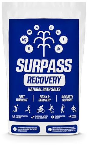 SURPASS Miocän Badesalz | 100 % natürliche Muskelsole zur Regeneration nach dem Sport – lindert Schmerzen, entspannt Muskeln. Ideal für Sportler, Läufer & Radfahrer.