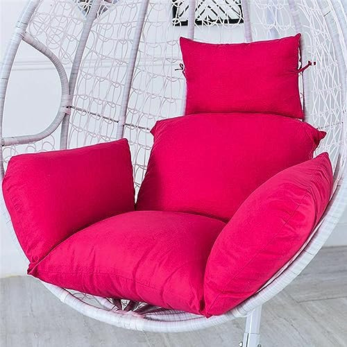 Fauteuil suspendu en rotin avec appui-tête pour intérieur/extérieur Rose