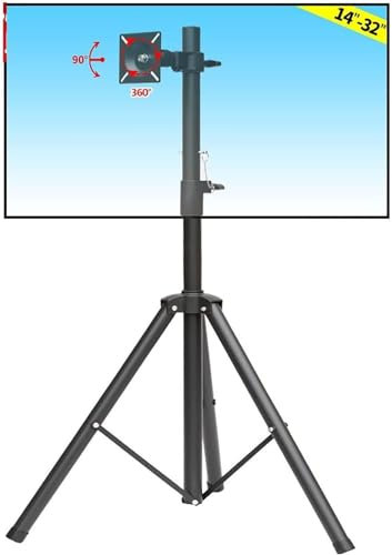 JDSHFEN Verstellbare TV-Halterung verstellbare TV-Halterung tragbarer TV-Stativ mit 360-Dreh- und Neigehalterung für 14-32-Zoll-Monitor elektrischer TV-Lift,