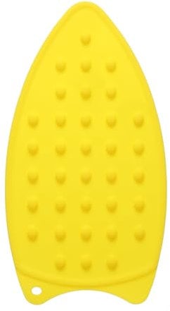 HARFINGTON Silicone Iron Rest Pad, Multipurpose Iron Hot Resistant Mat Iron Rest Plate for Ironing Board Hot Heat Resistant Steam Compact Mat, Yellow