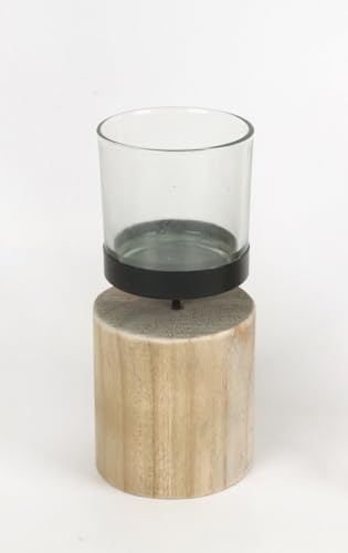 TrendLine Windlicht Holz Ø 19 cm Kerzenhalter