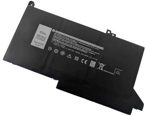 DJ1J0 0G74G Batterie pour Dell Latitude 12 7280 7290 13 7380 7390 14 7480 7490 7300 7400 5300 5310 2-in-1 E7280 E7290 E7380 E7390 E7480 E7490 E5300 E5310 E7300 E7400 3KF82 8JYHH 9W9MX