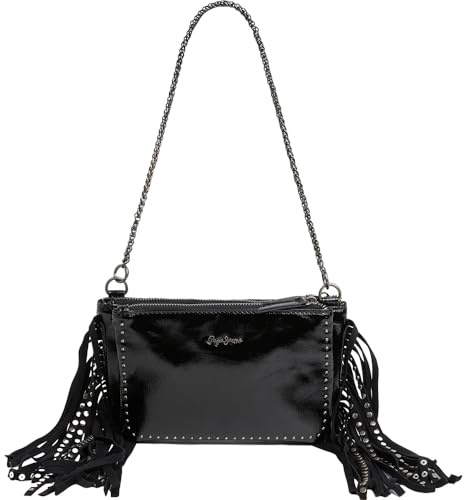 Pepe Jeans Damen Ursula Rock Tasche, Schwarz (Black)