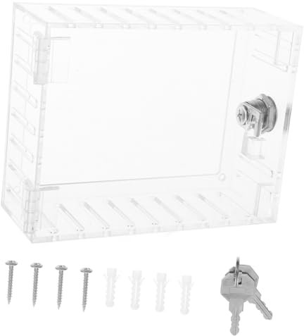 Operitacx Thermostat Lock Box Cover Replacement Guard Wall Mounted for Home Use Key Lock Box for Thermostat Wall